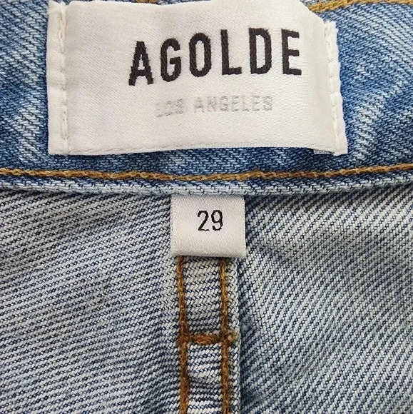 Agolde Riley High rise Straight Crop jean in Clear skies sz 29 NWT light wash - Picture 9 of 16